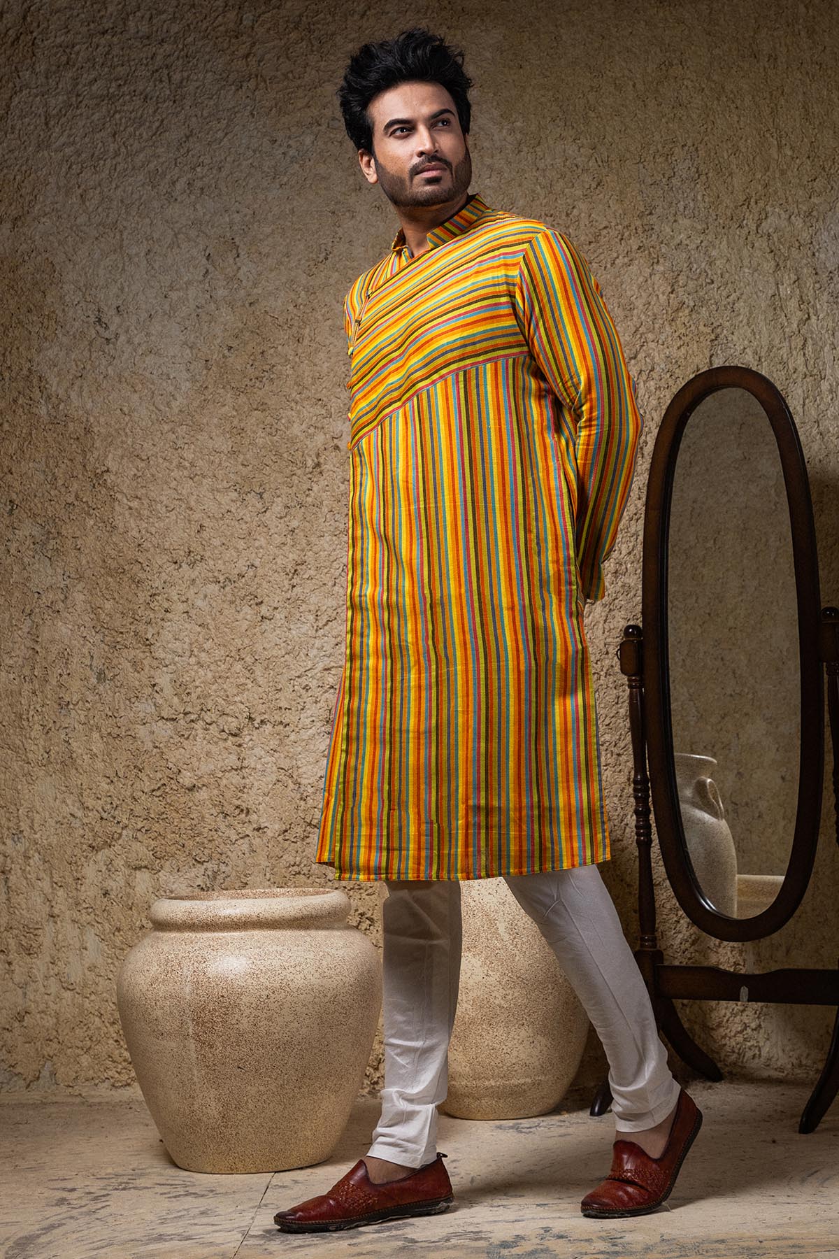 Multicolor Stripes Kurta Set