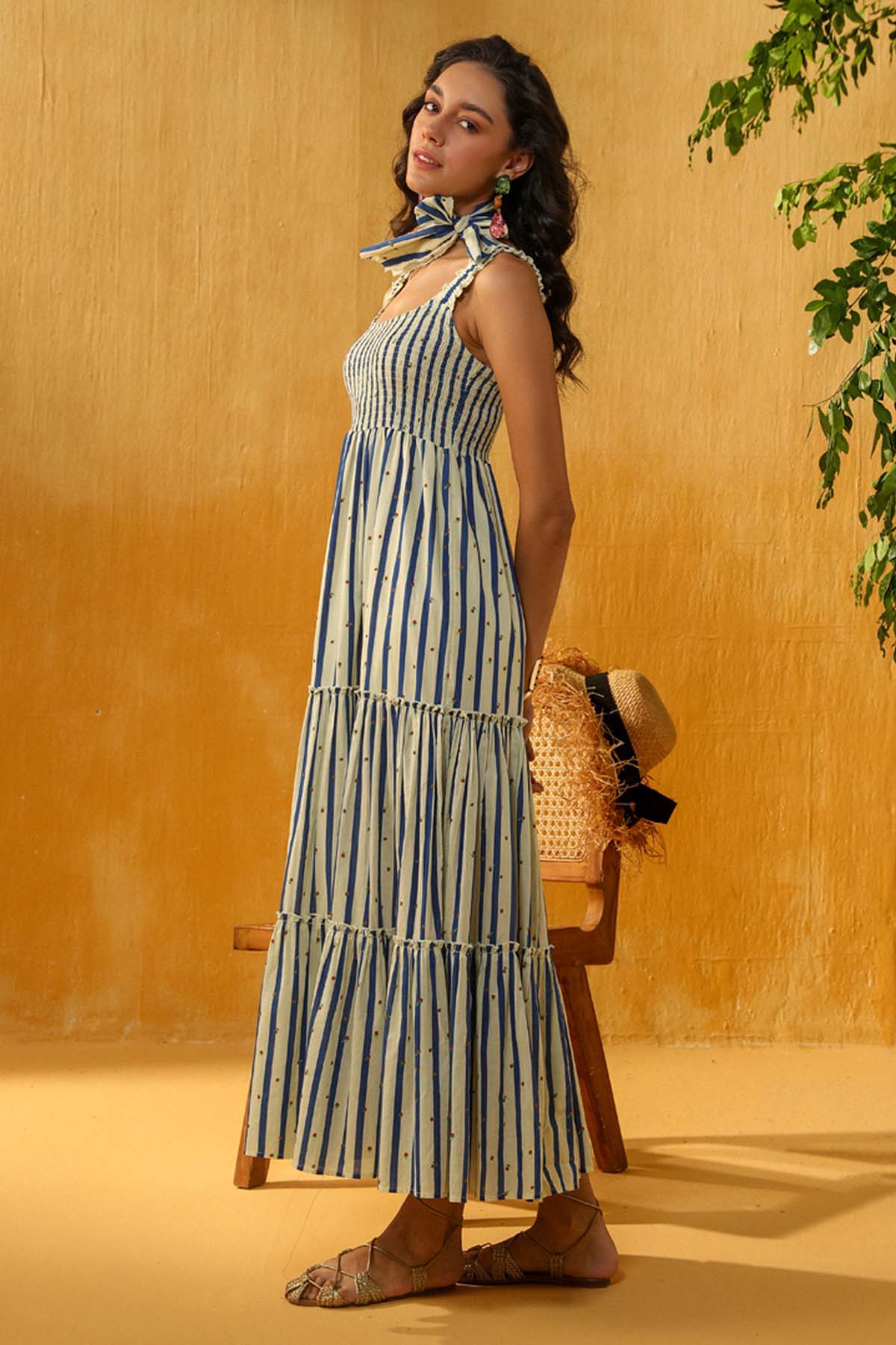 Multicolor Stripes Maxi Dress