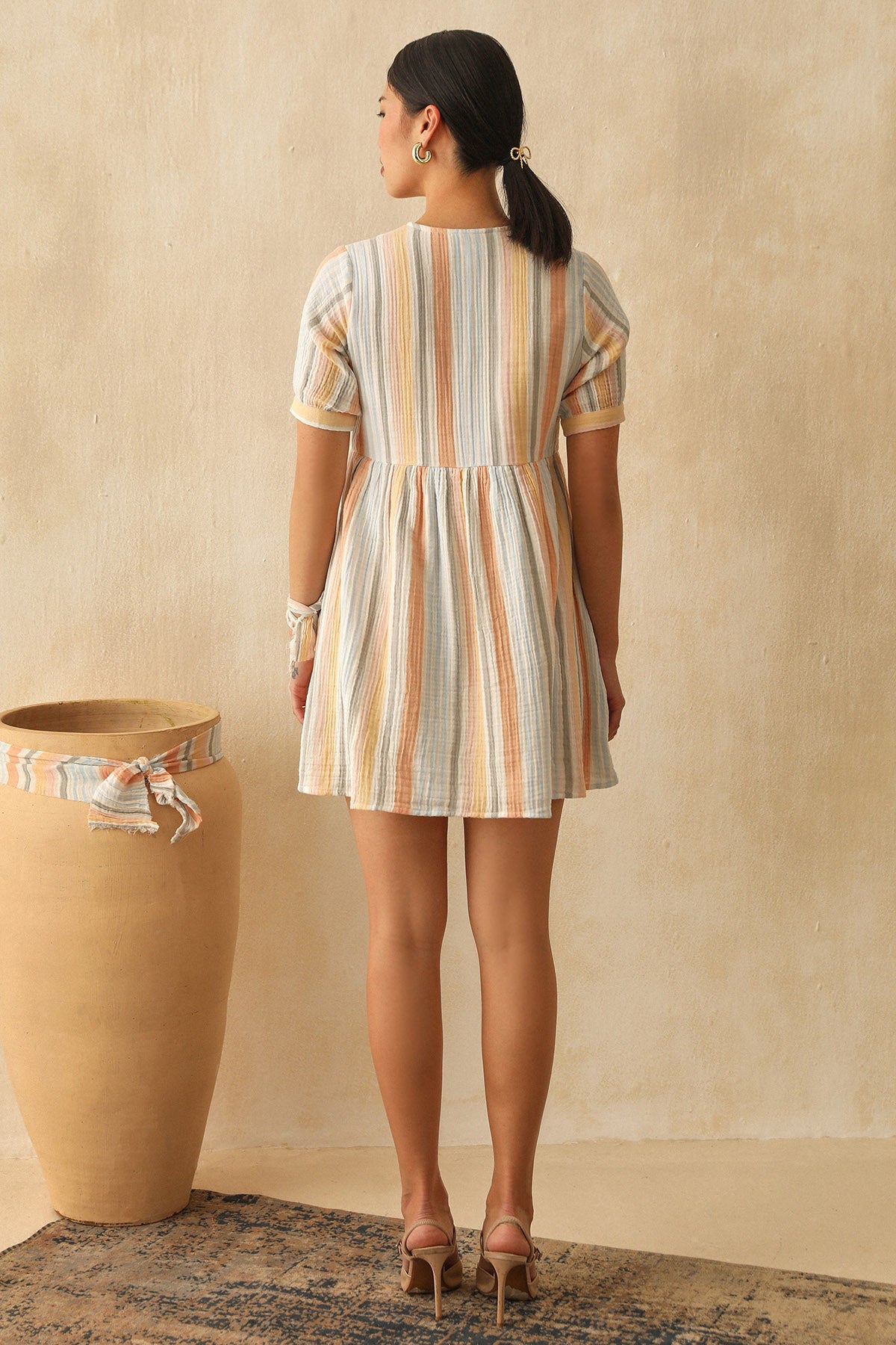 Multicolor Stripes Mini Dress