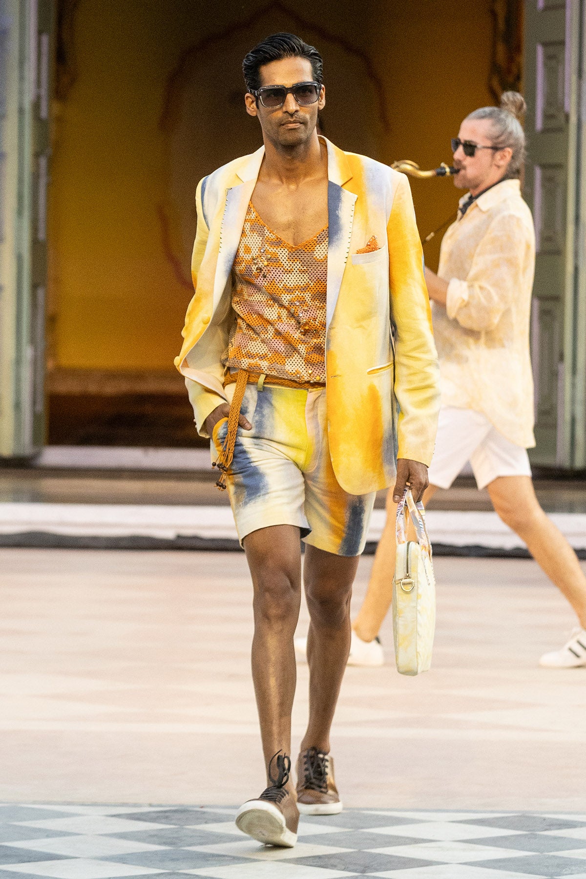 Multicolor Stroke Shorts Set