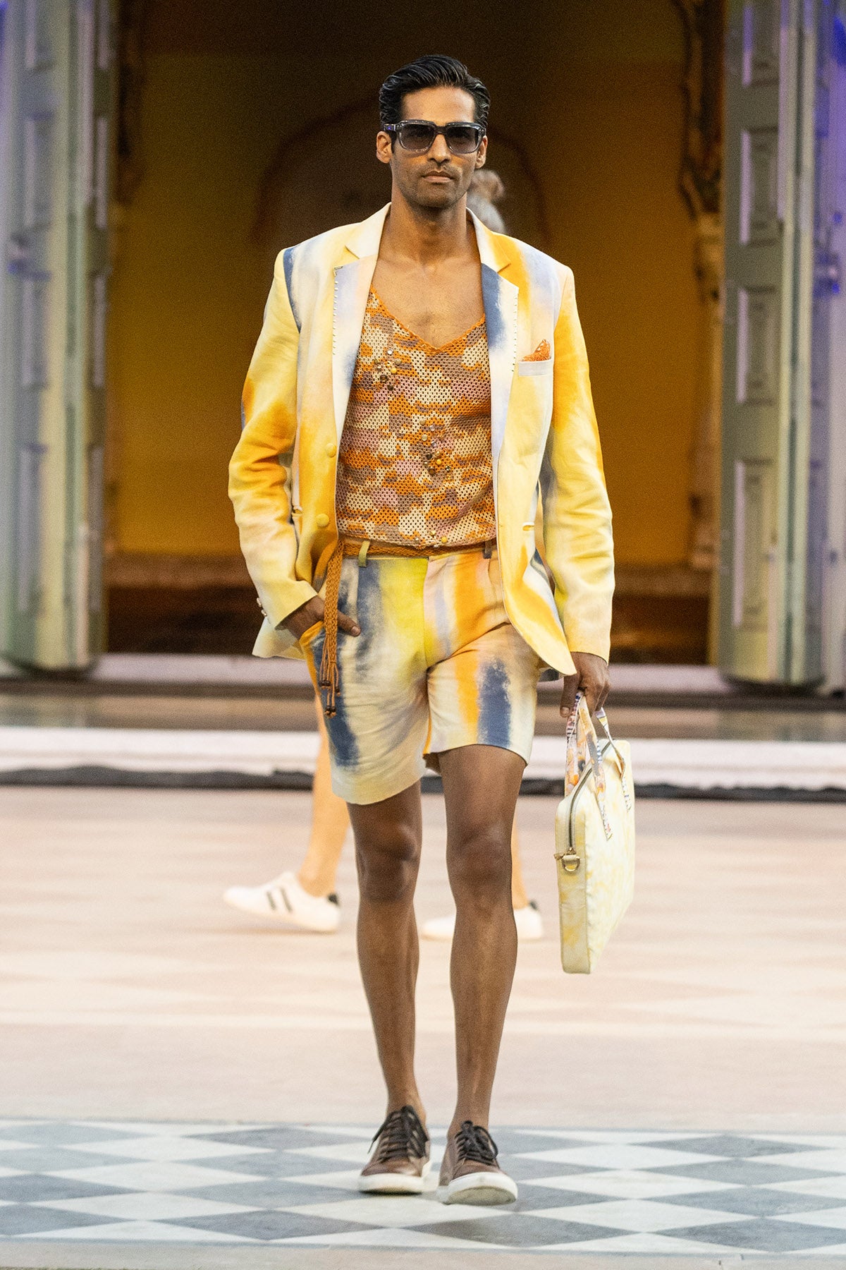 Multicolor Stroke Shorts Set