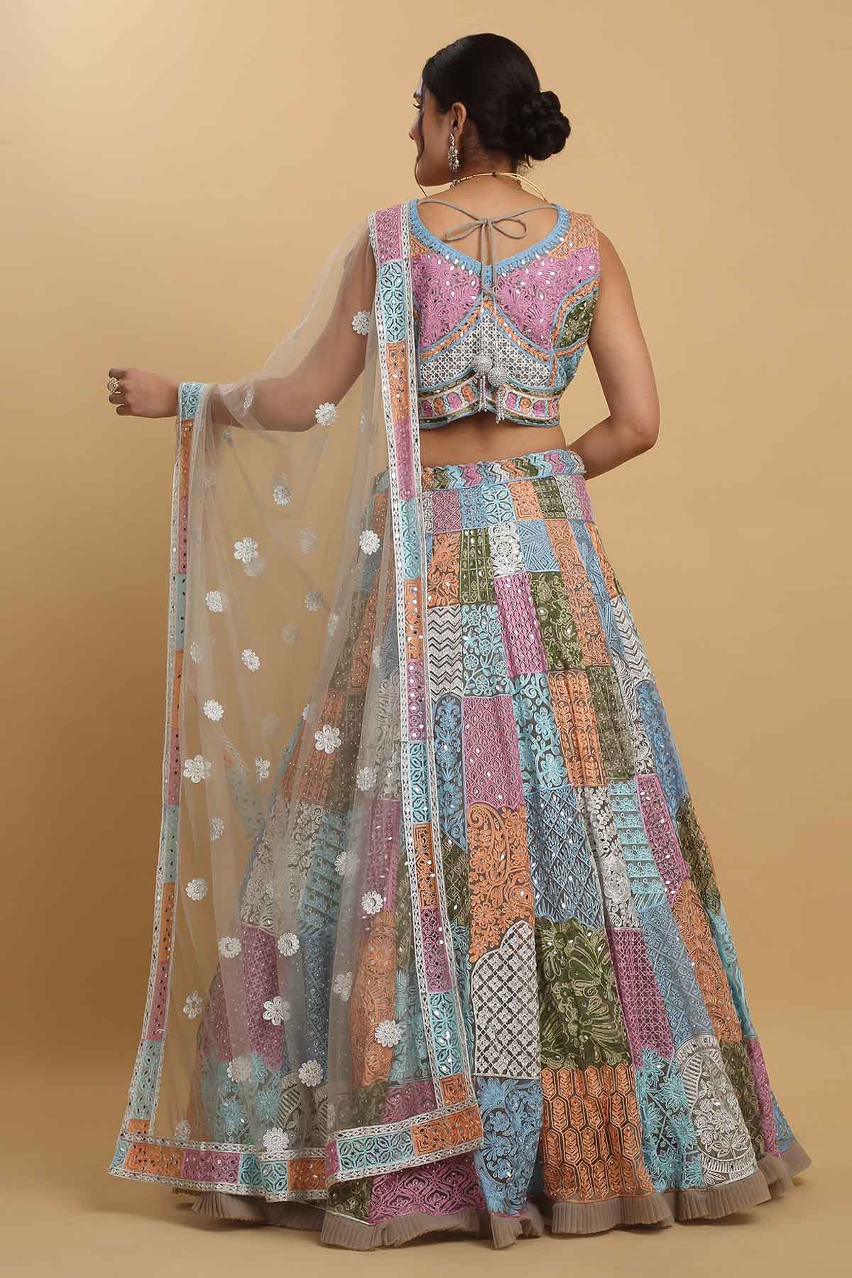 Multicolor Thread Lehenga Set