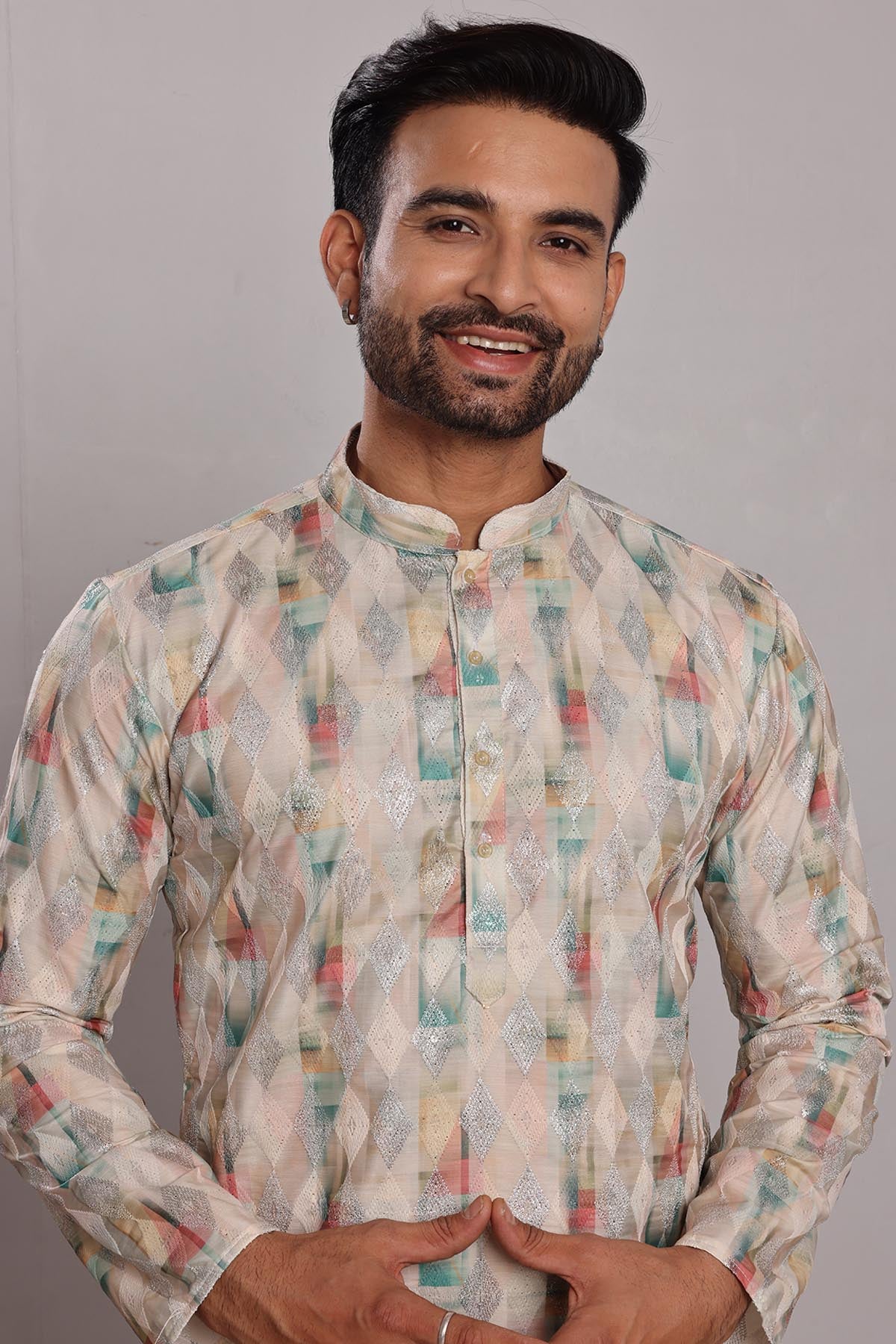 Multicolor Thread Work Kurta