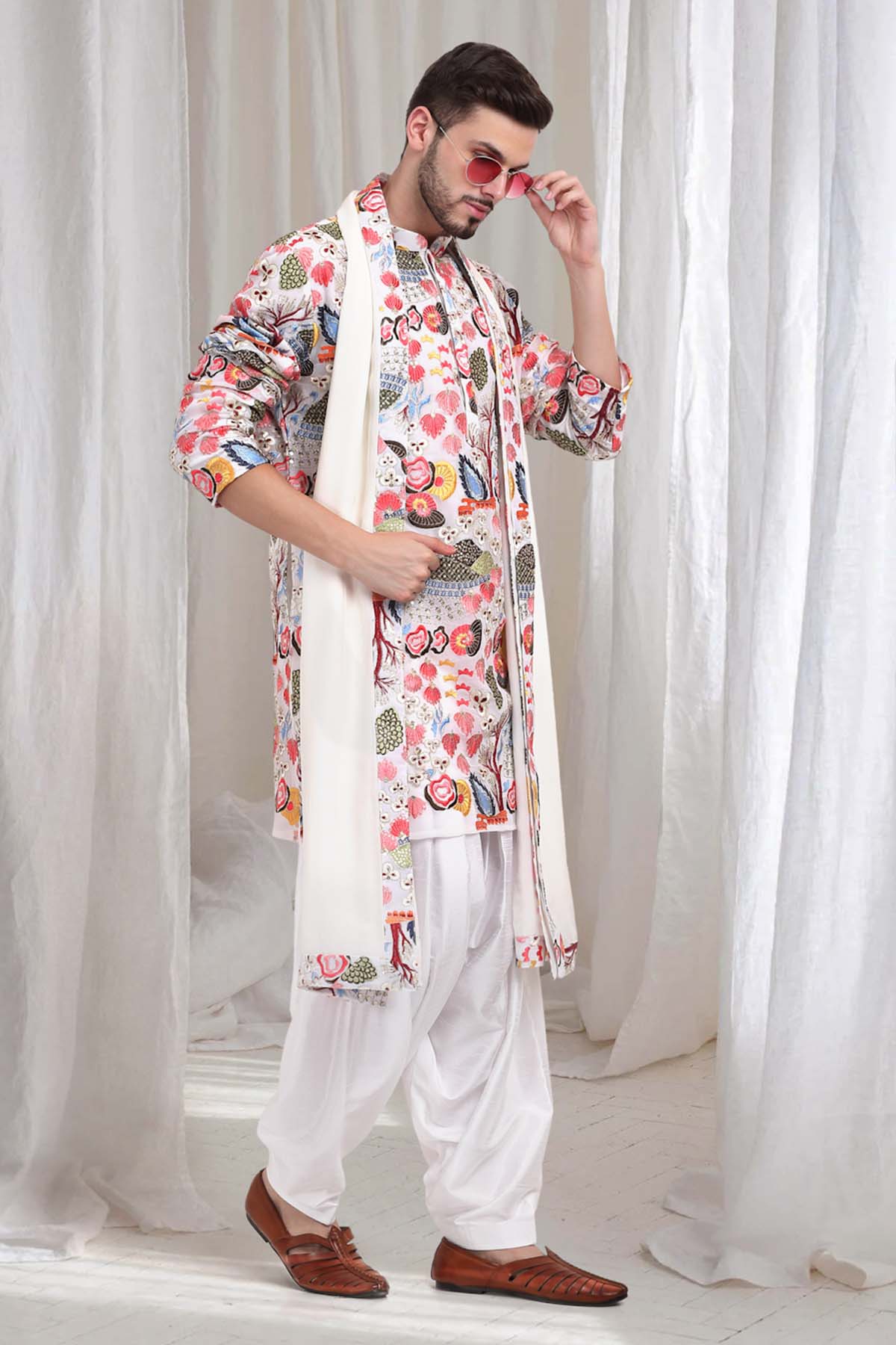 Multicolor Thread Work Kurta Set