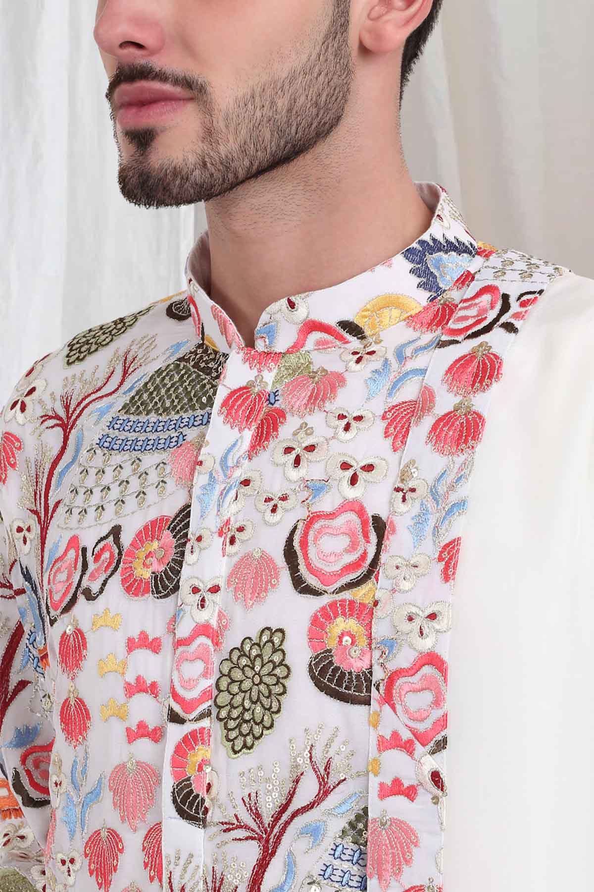 Multicolor Thread Work Kurta Set