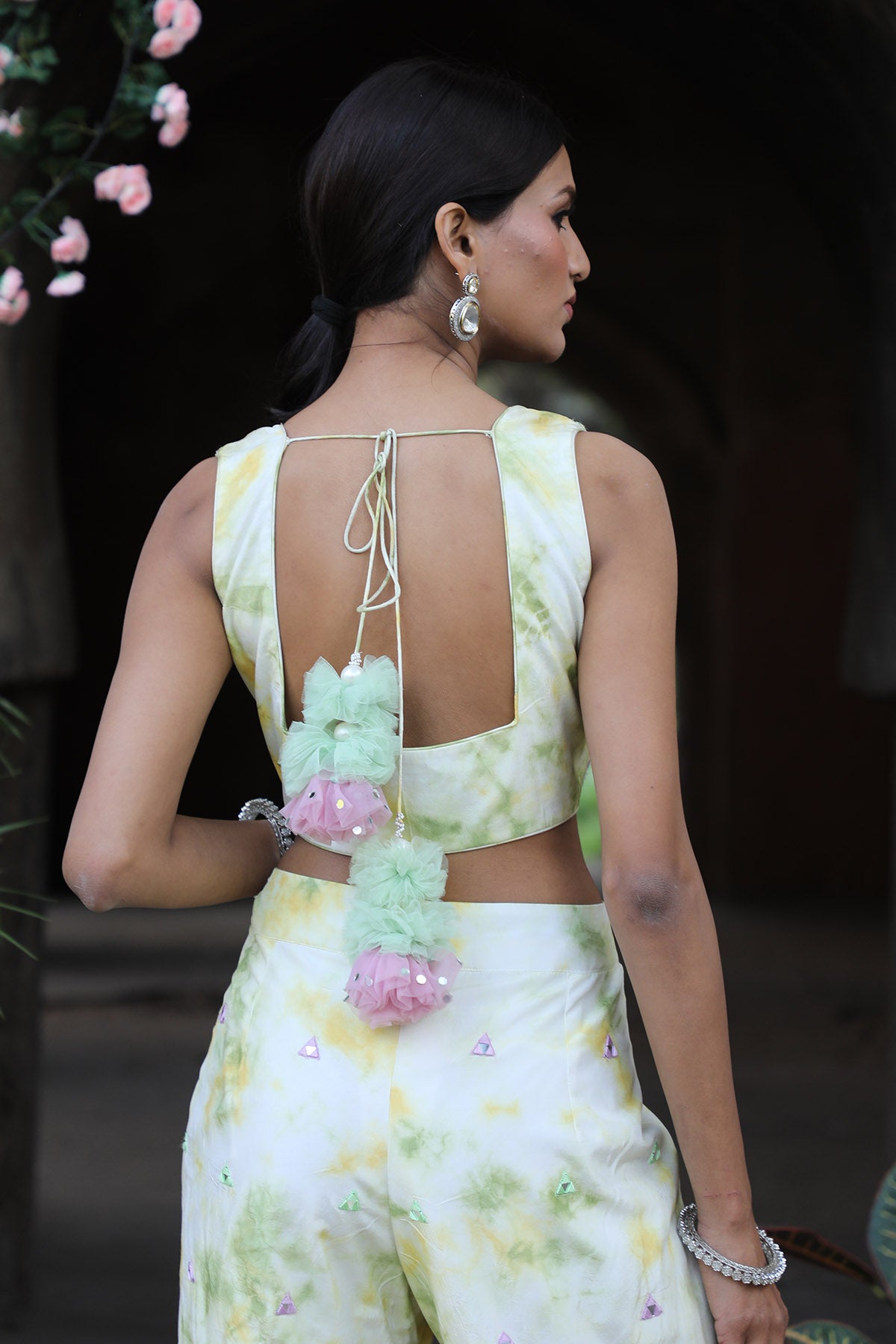 Multicolor Tie-Dye Gharara Set