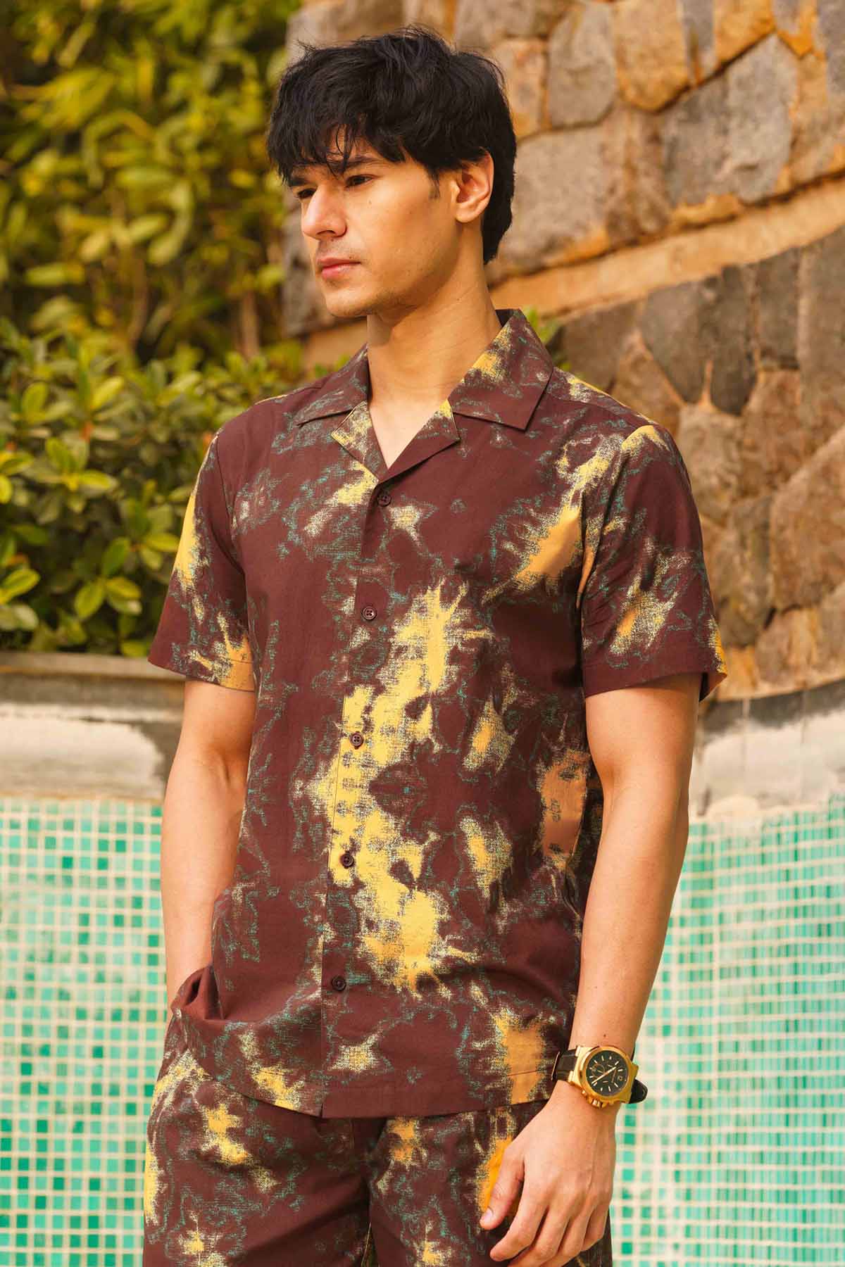 Multicolor Tie Dye Print Shirt