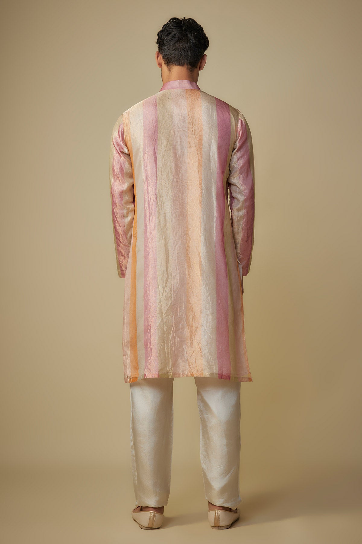 Multicolor Tissue Kurta & Pants