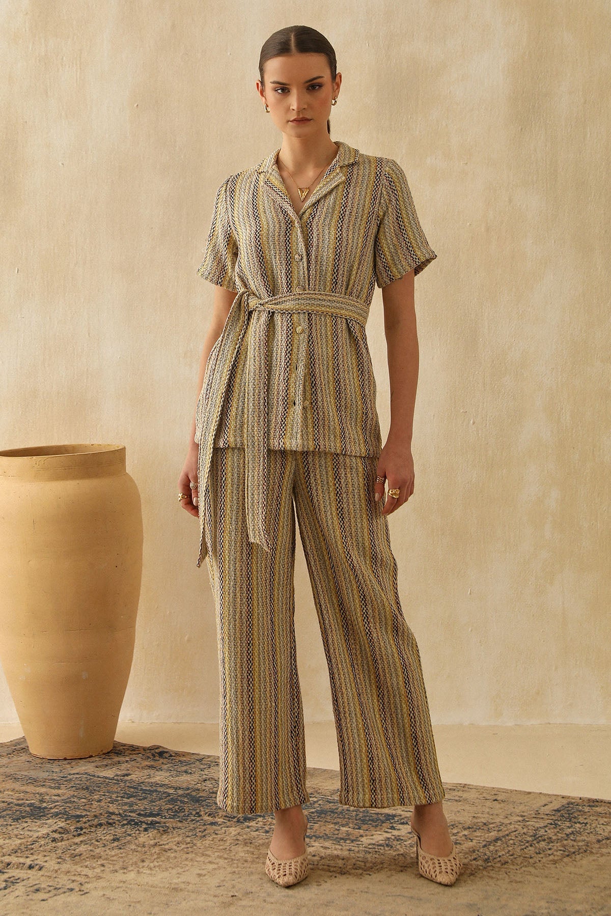 Buy Multicolor Tweed Pockets Pants by Sewtable Clothing for Women online at ScrollnShops