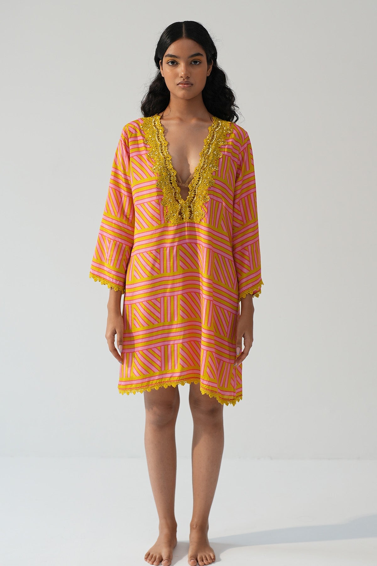 Buy Multicolor V-Neck Coverup Dress by Beachbum for women online at ScrollnShops