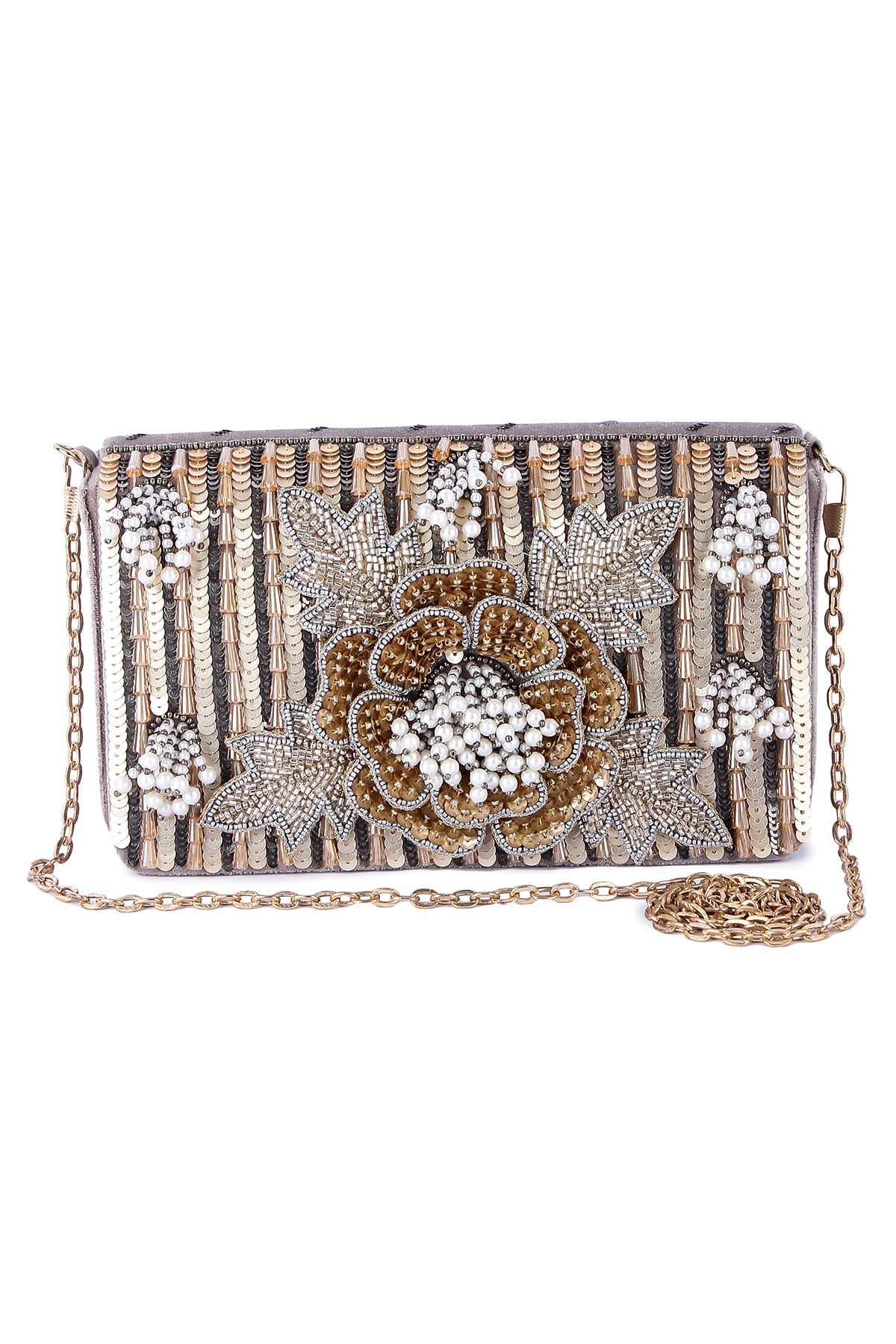 Buy Multicolor Velvet Hand Clutch for women by the Purple sack online available at scrollnshops