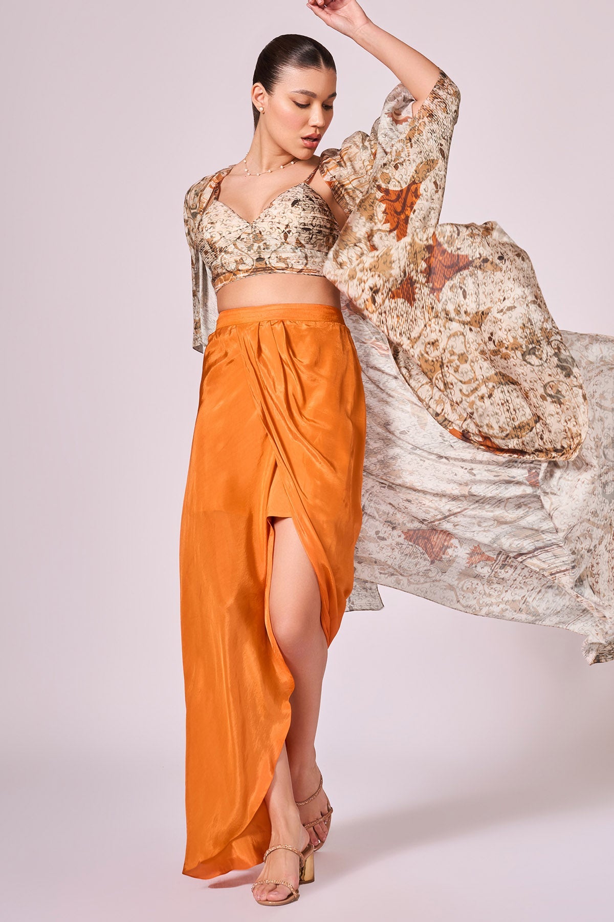 Buy Multicolor Viscose Cape Set by Koswi for women online at ScrollnShops