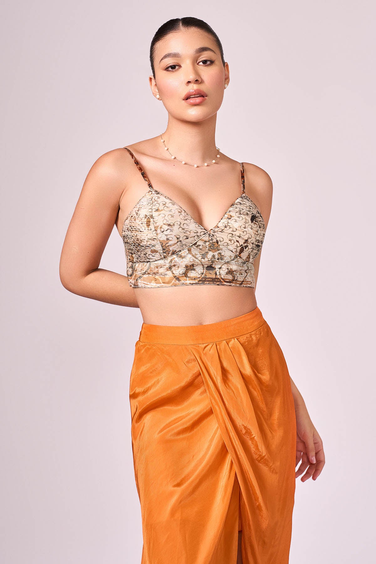 Multicolor Viscose Cape Set