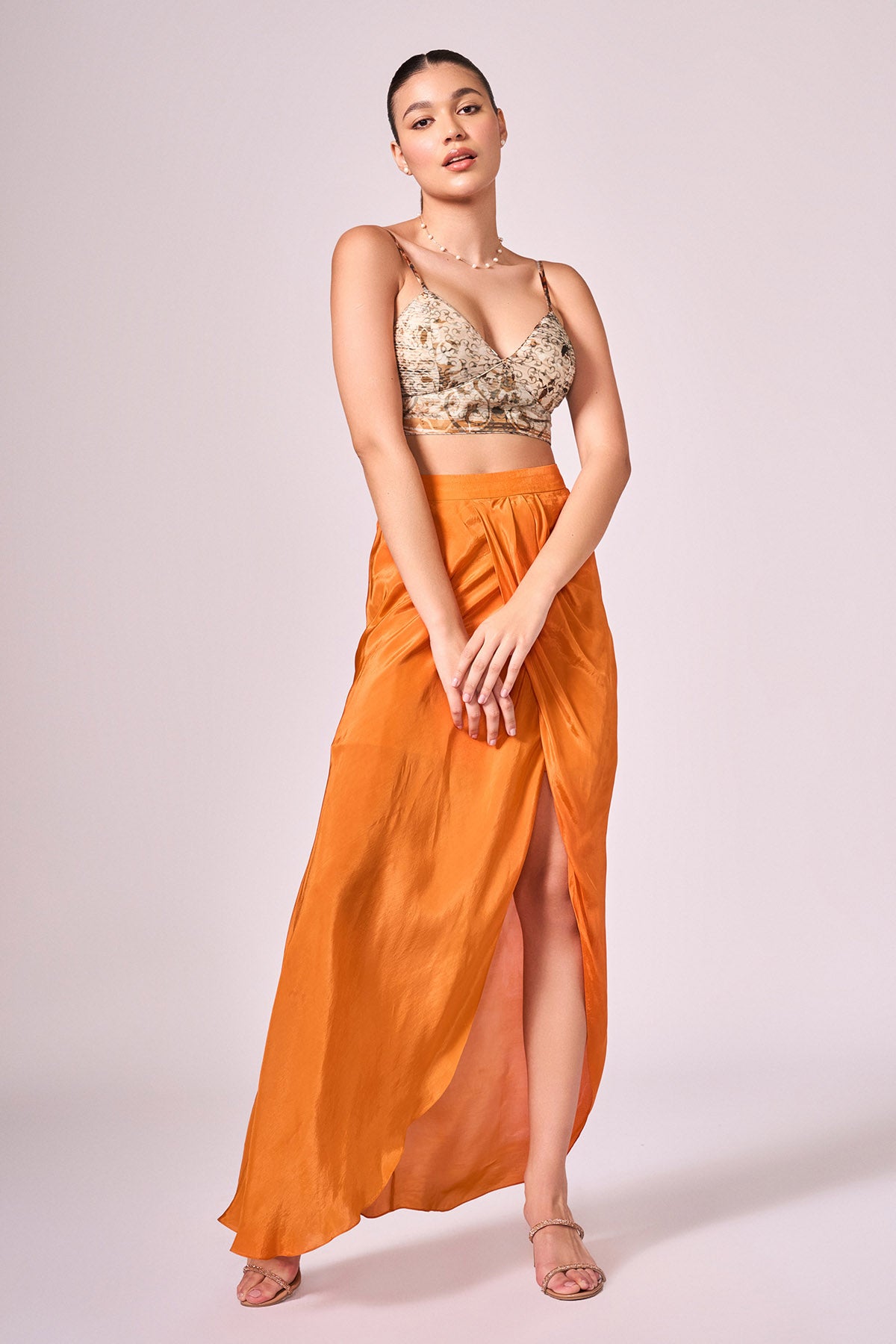 Multicolor Viscose Cape Set