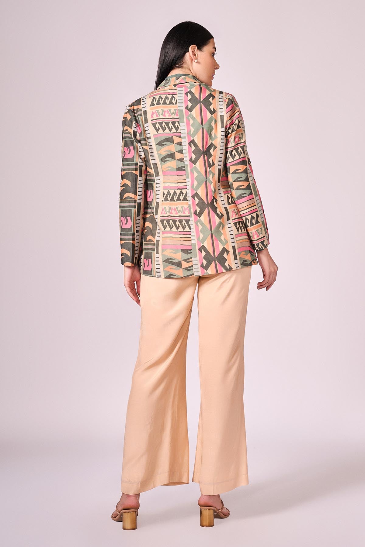 Multicolor Viscose Print Jacket