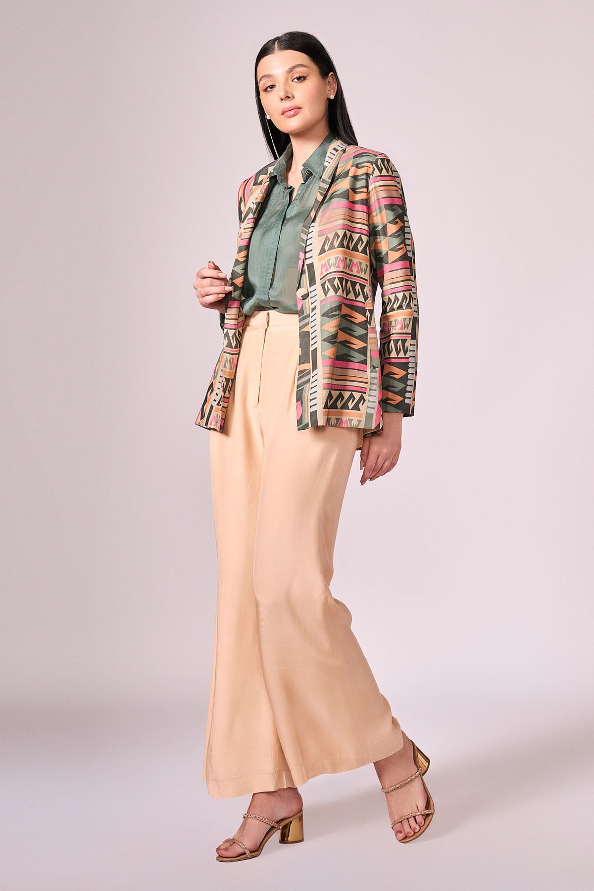 Multicolor Viscose Print Jacket