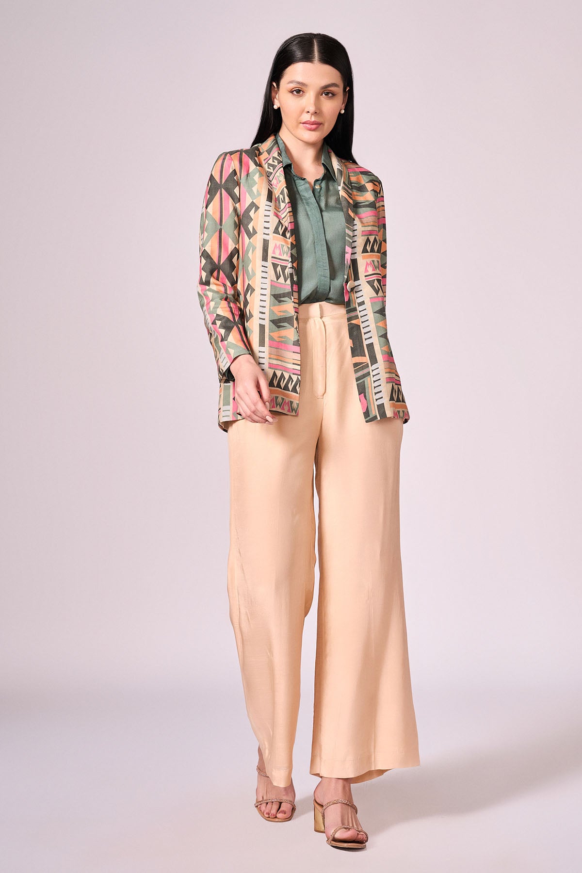 Multicolor Viscose Print Jacket