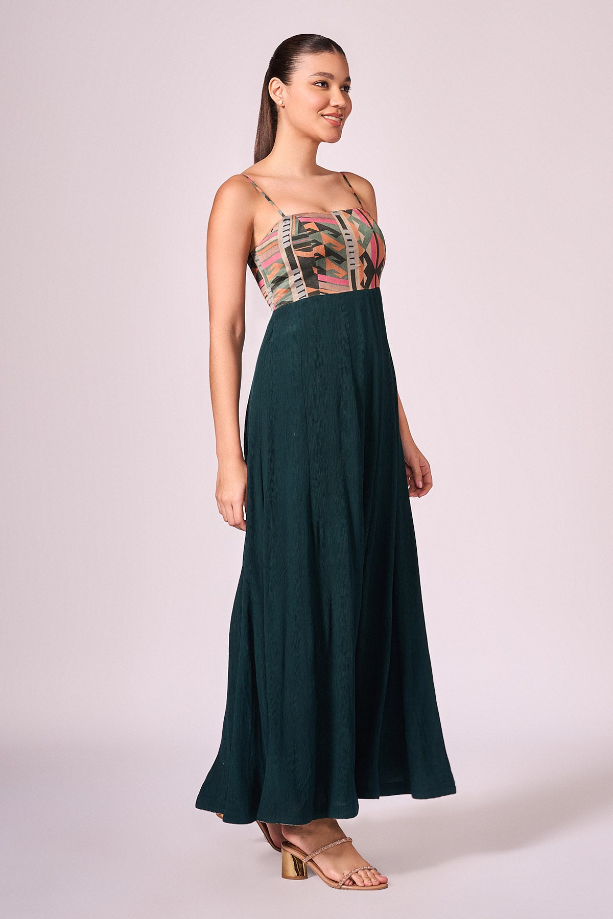 Multicolor Viscose Print Dress