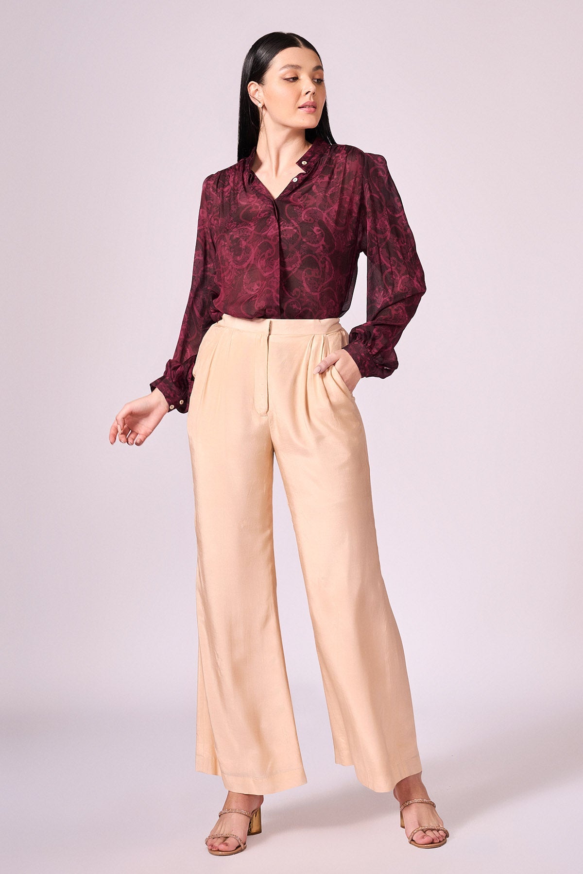Buy Multicolor Viscose Shirt & Pants by Koswi for women online at ScrollnShops