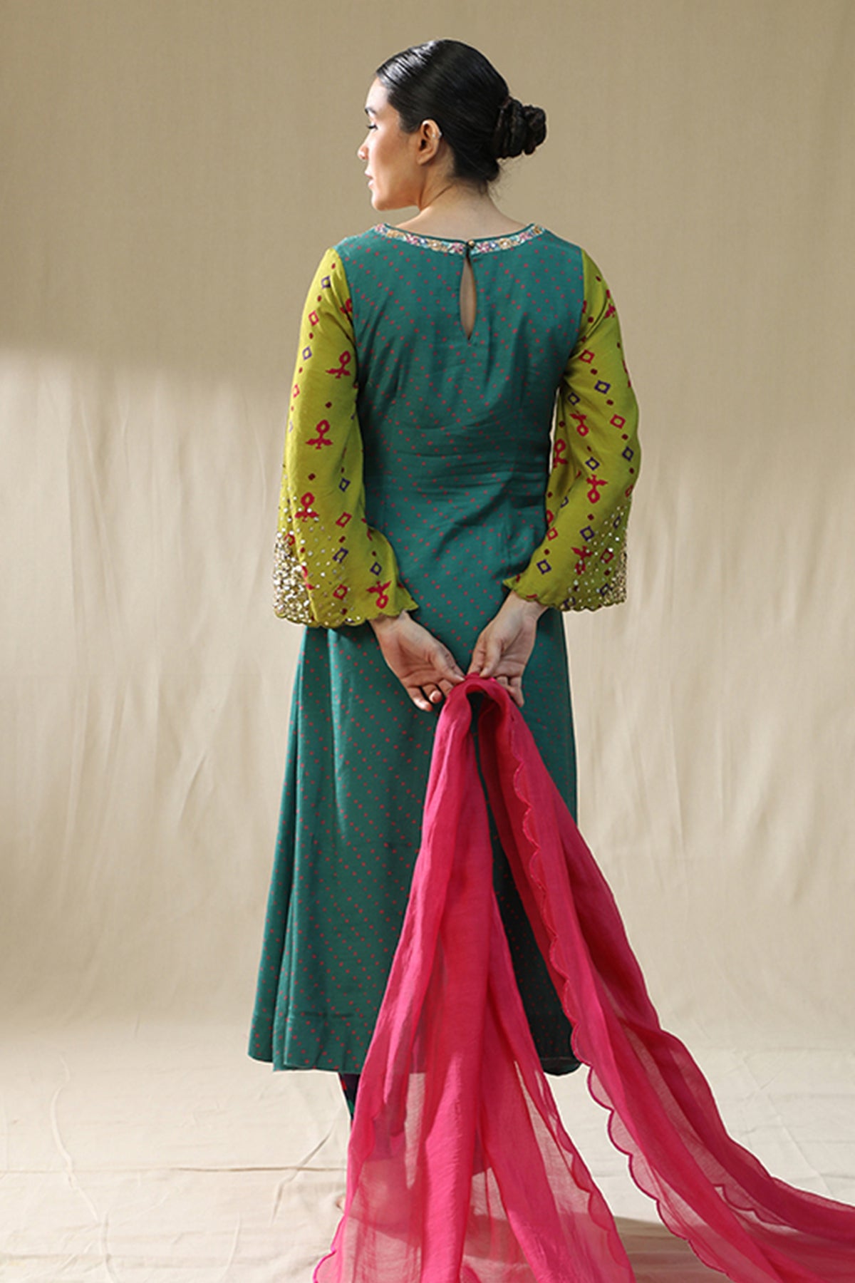 Multicolor Zardozi Kurta Set