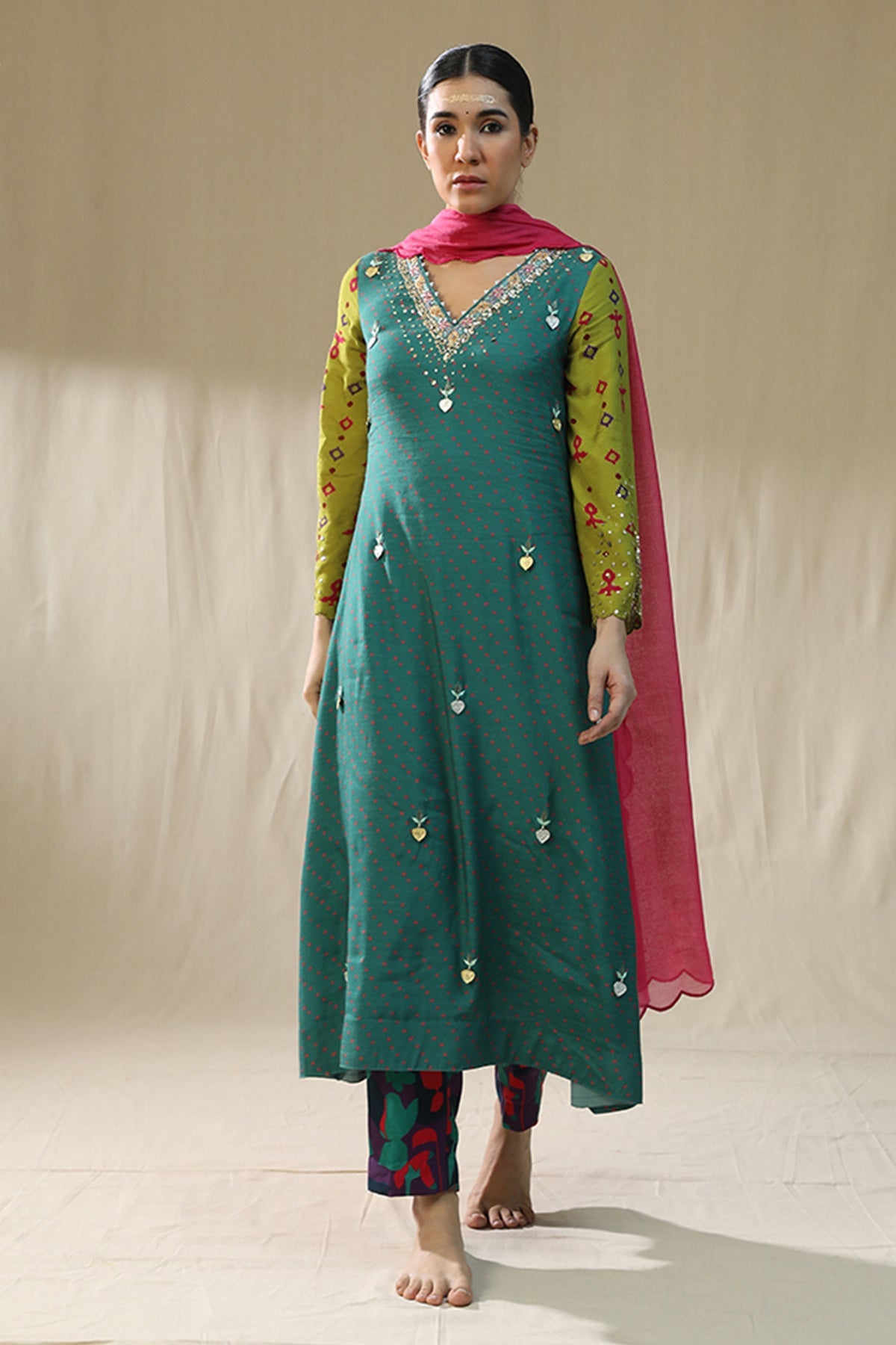 Buy Multicolor Zardozi Kurta Set by Arpita Sulakshana for women online at ScrollnShops