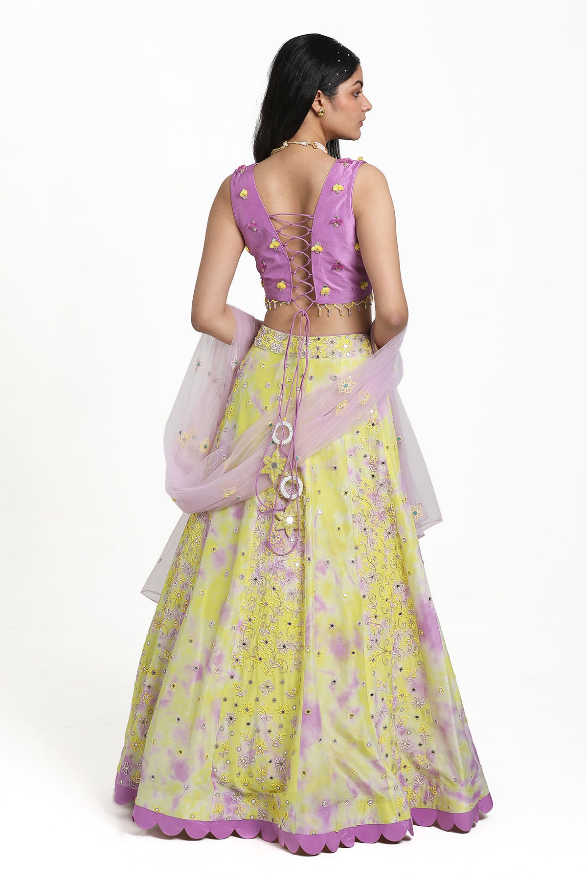 Zari Work Multicolor Lehenga Set