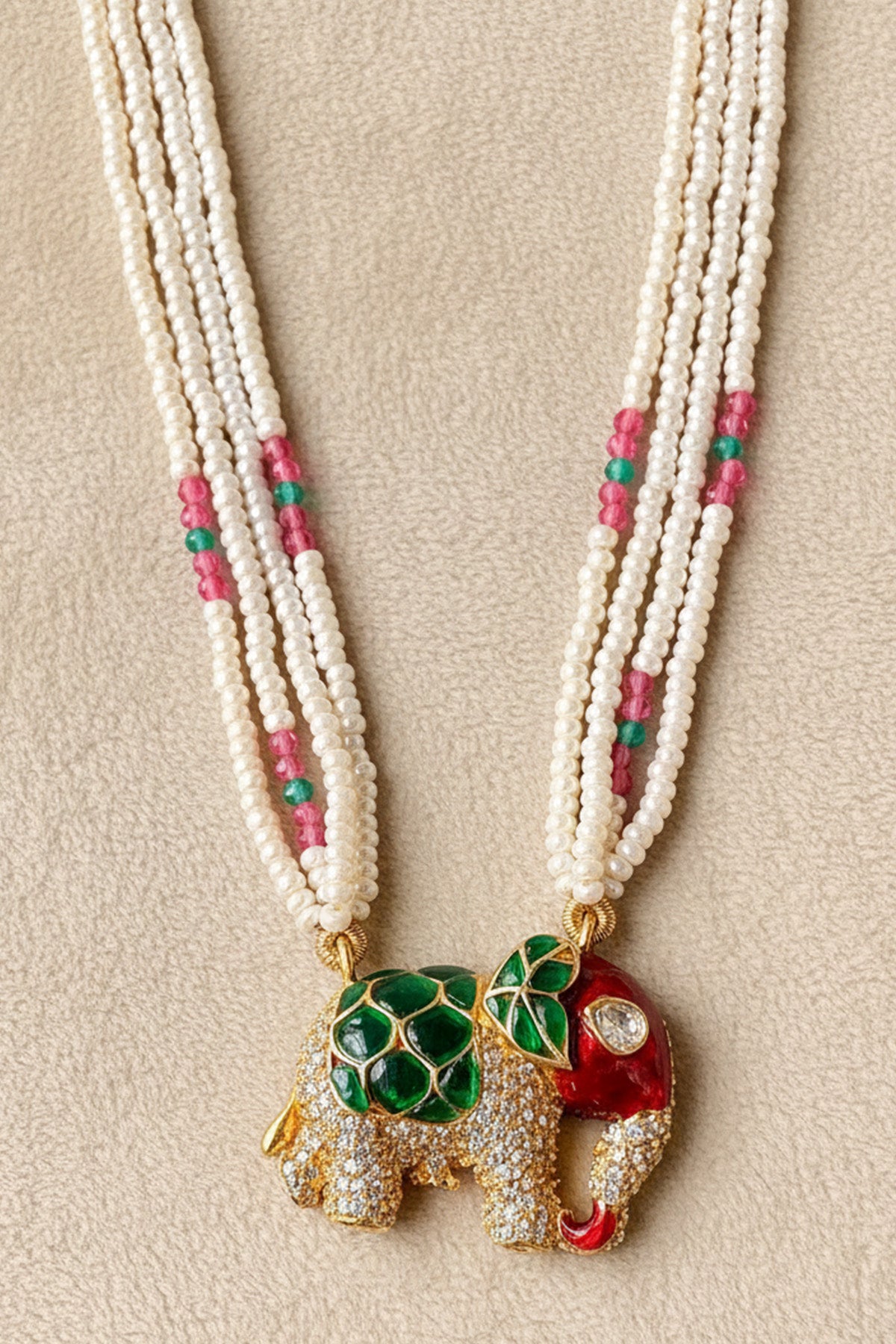 Multicolour Elephant Necklace