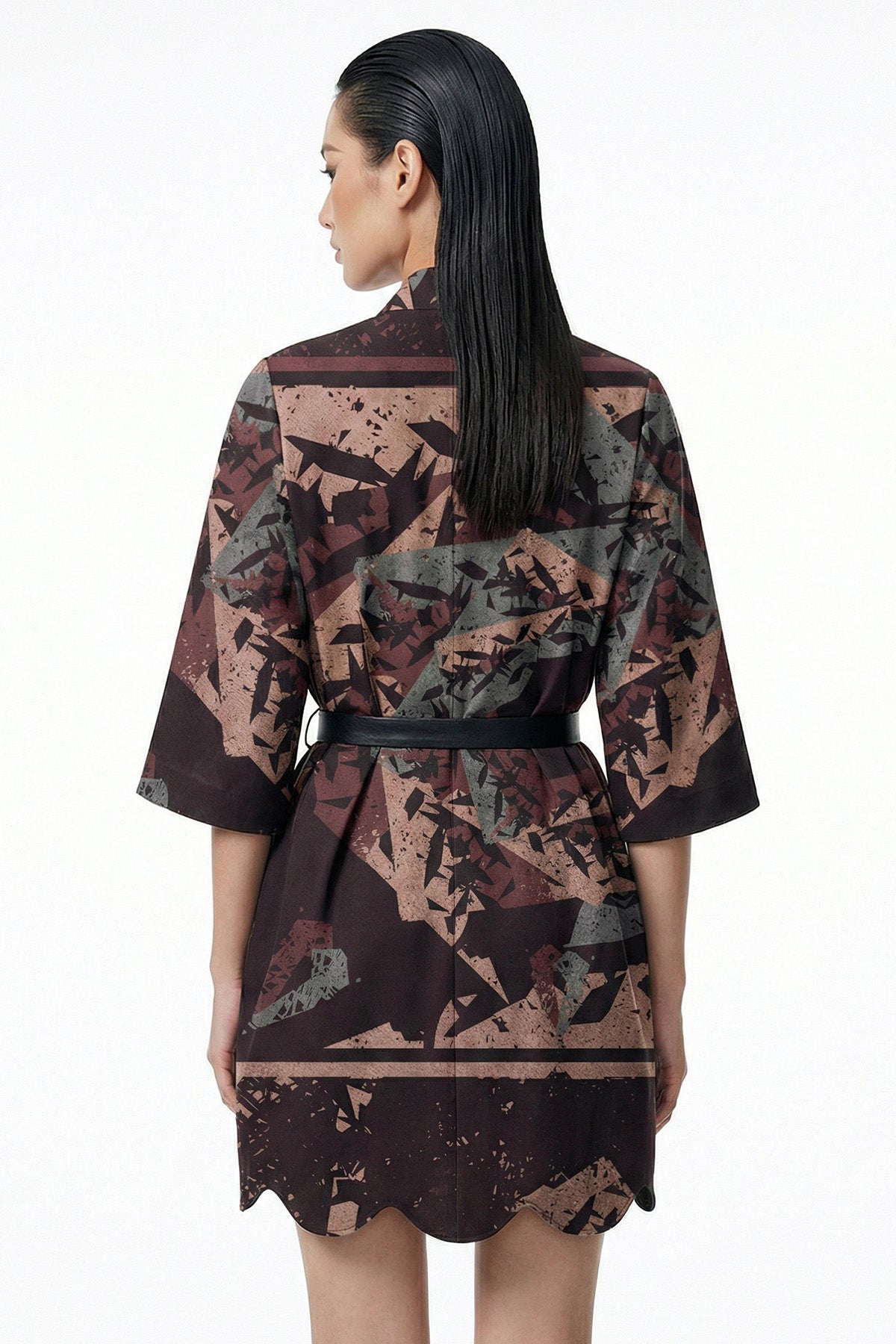 Multicolour Satin Mini Dress