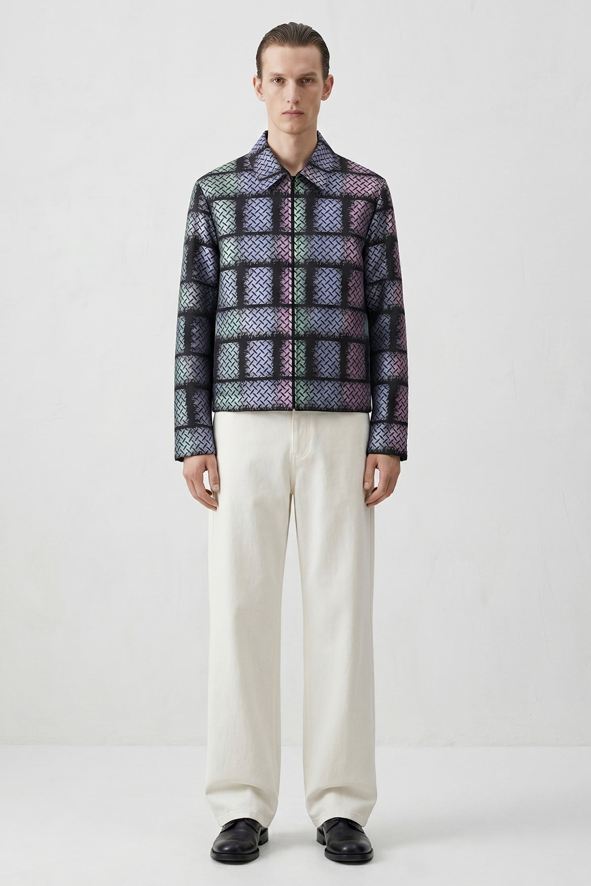 Buy Multicoloured Illusion Jacket for men by Tezhhomayaa online available at scrollnshops