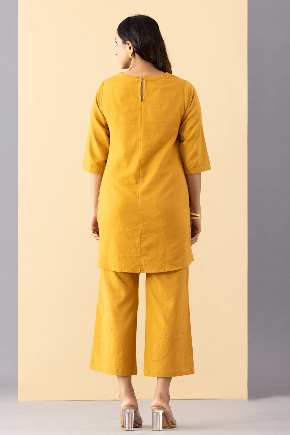 Mustard Cotton A-Line Tunic