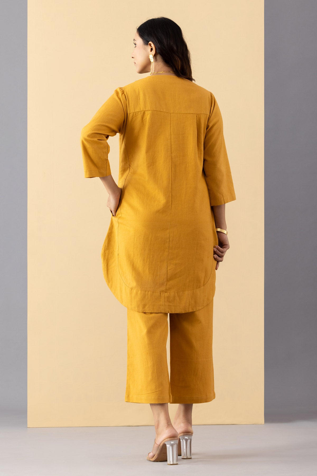 Mustard Cotton Jacket Tunic