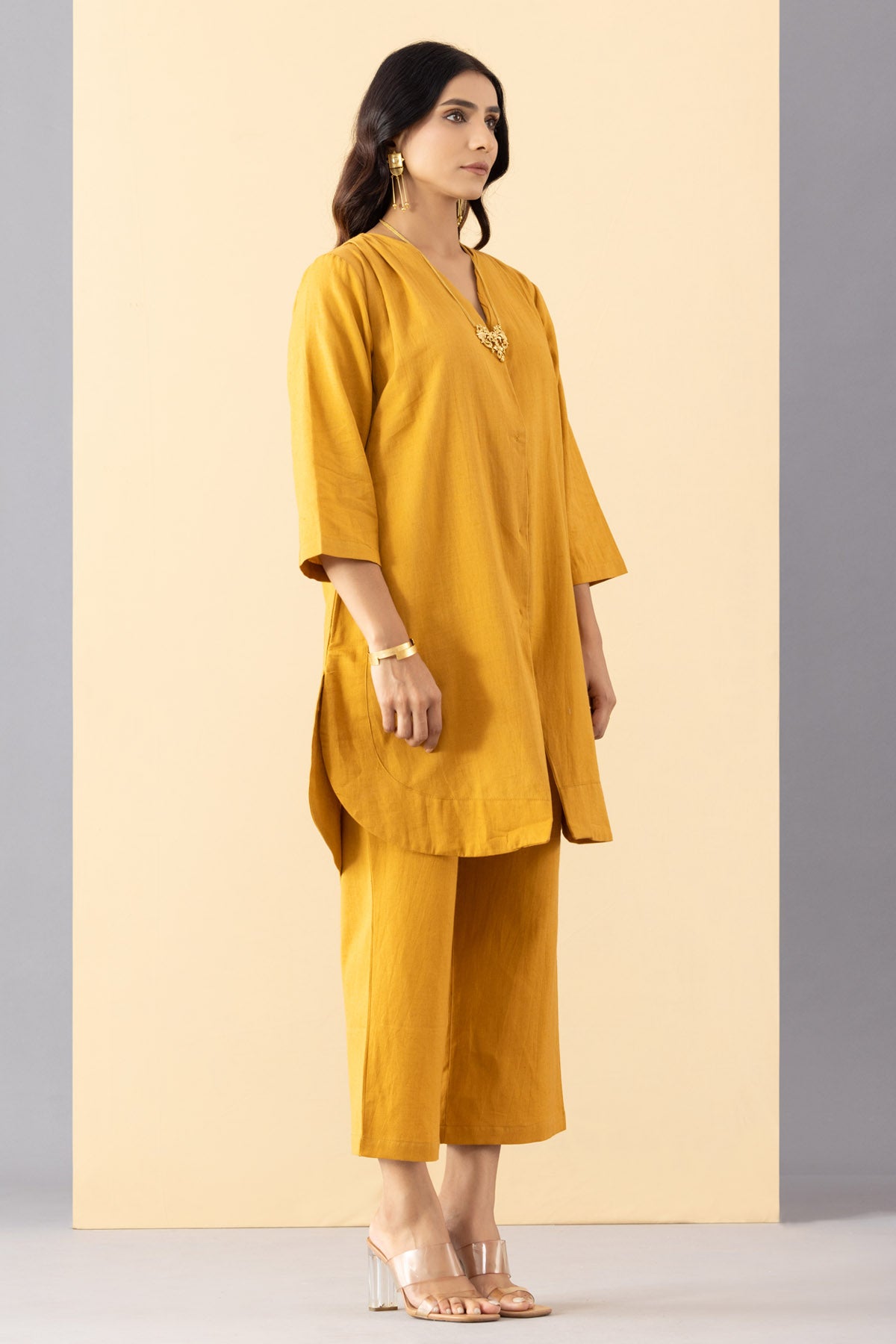 Mustard Jacket Tunic & Pants