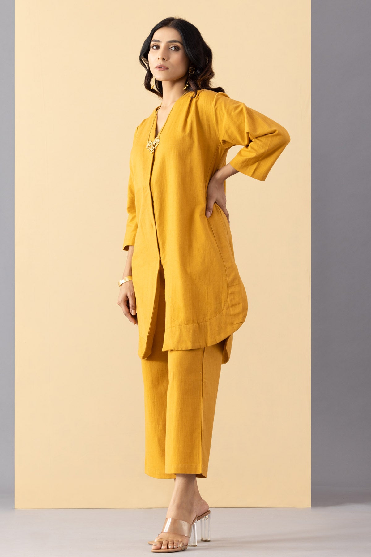 Mustard Jacket Tunic & Pants