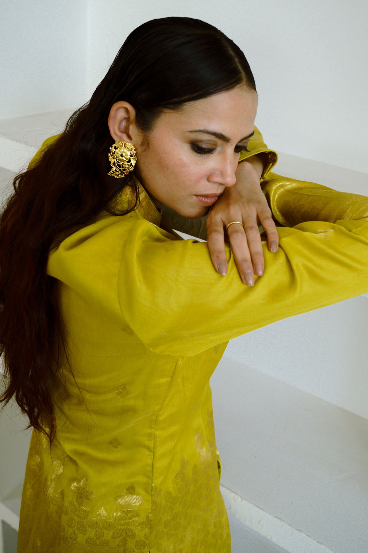 Mustard Mosaic Lehenga & Jacket