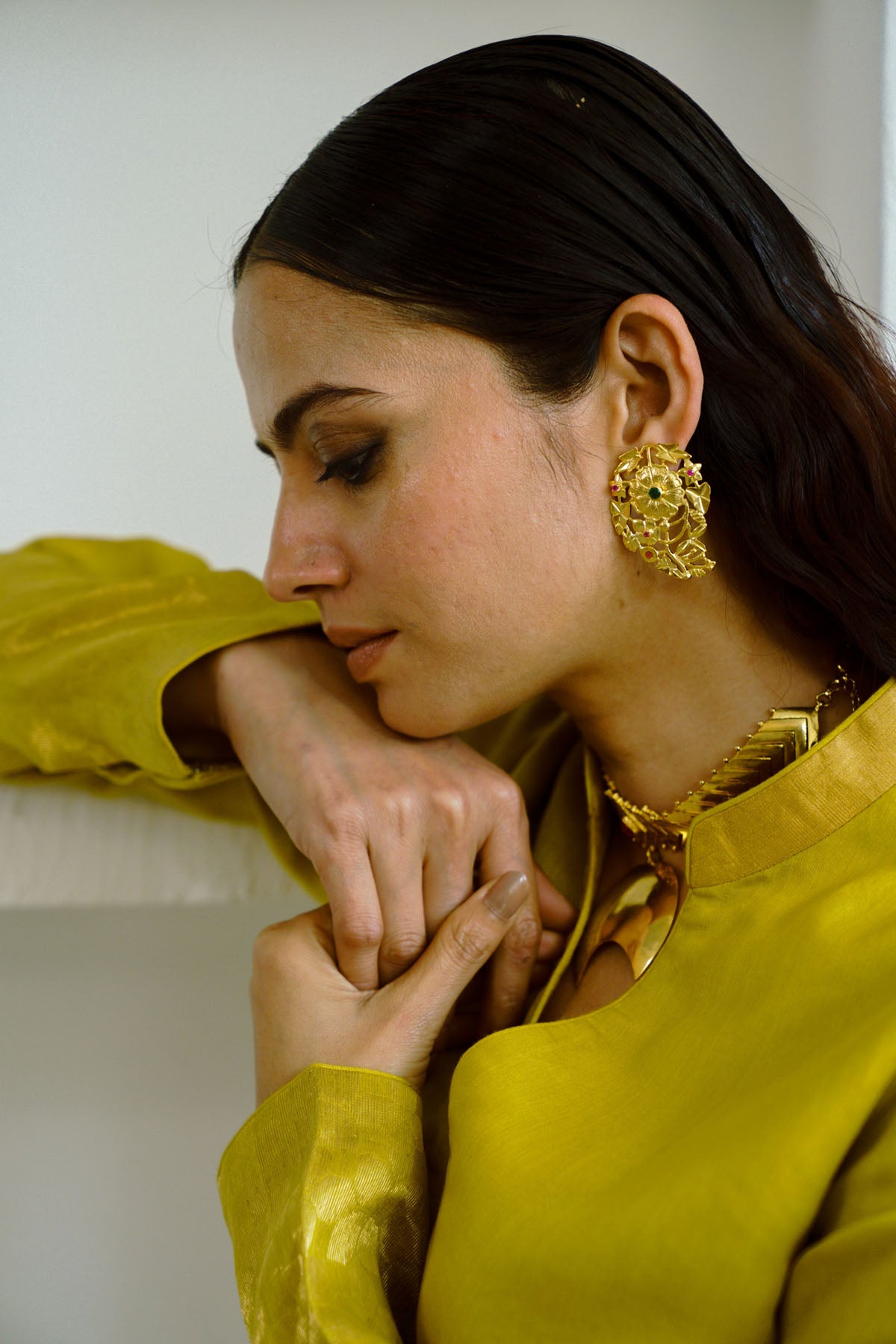 Mustard Mosaic Lehenga & Jacket