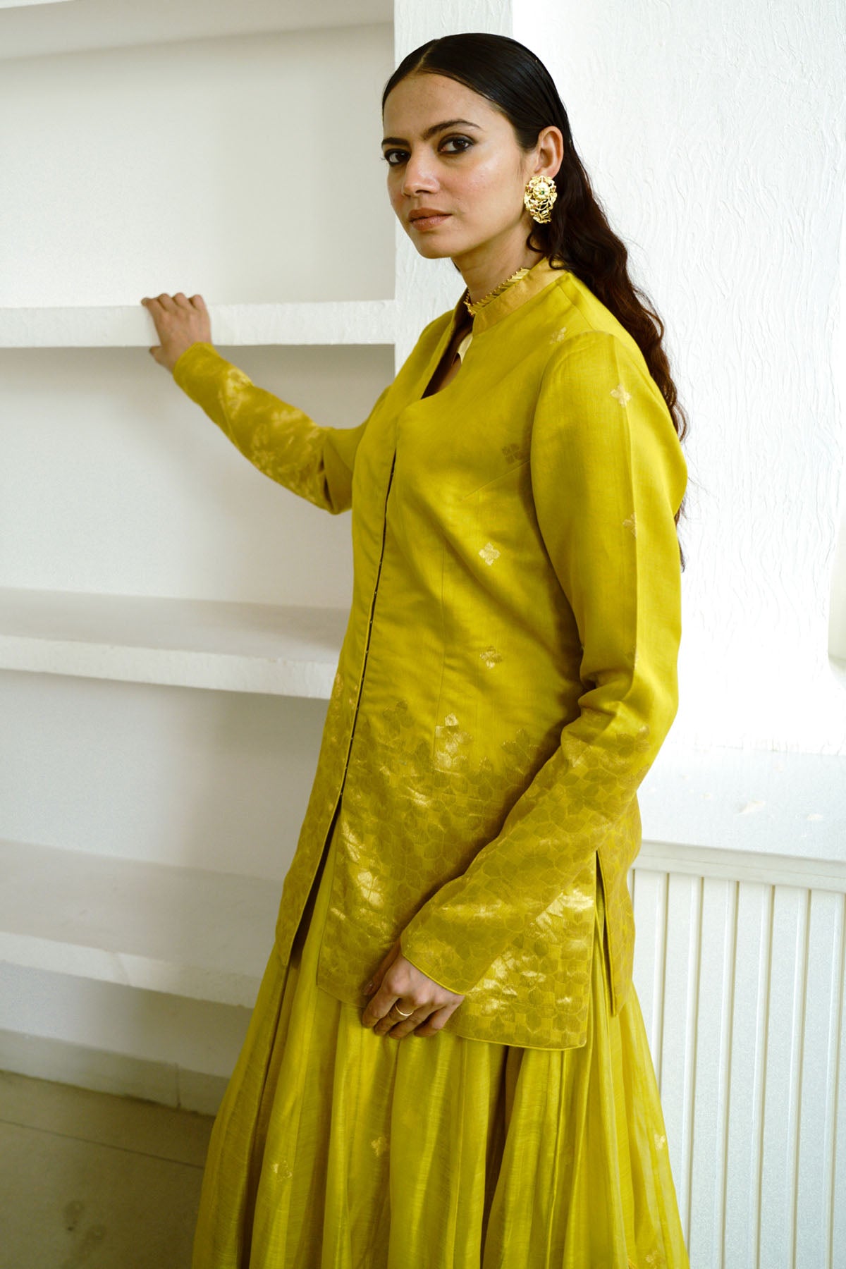 Mustard Mosaic Lehenga & Jacket