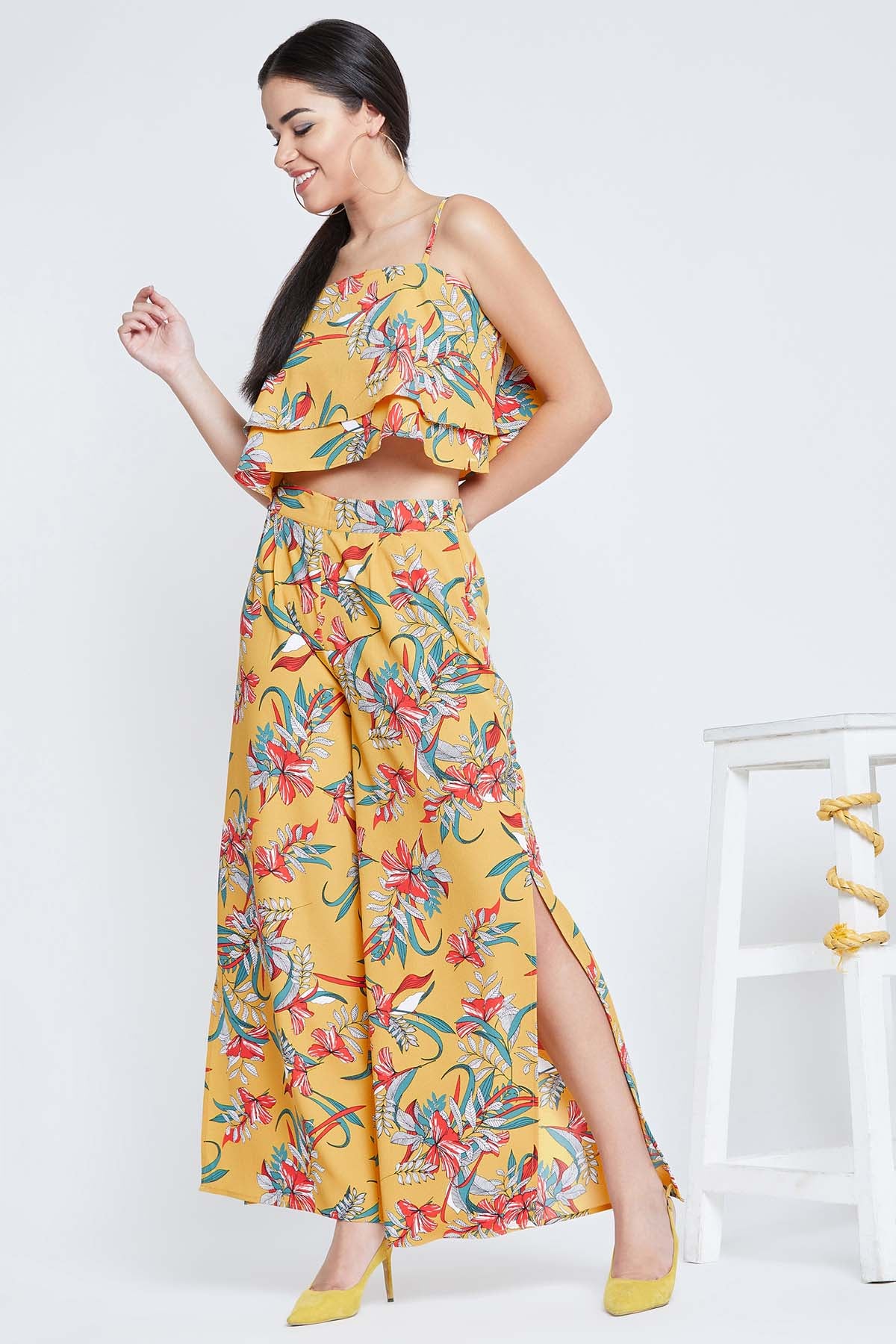 Mustard Printed Co-ord Set