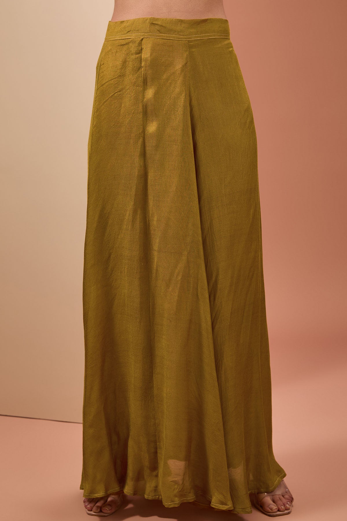 Mustard Printed Saree & Blouse