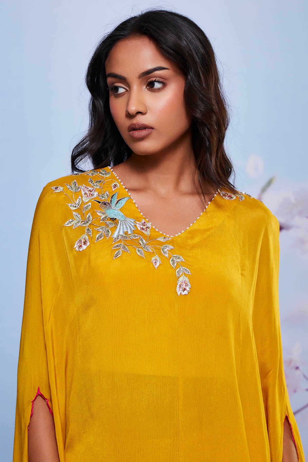 Mustard Asymmetrical Cape Set