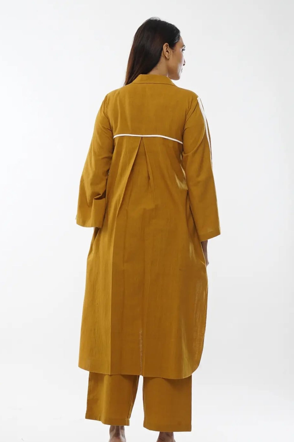 Mustard Cotton Kurta Co-ord Set