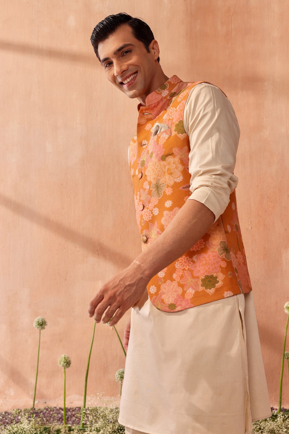 Mustard Digital Printed Bundi