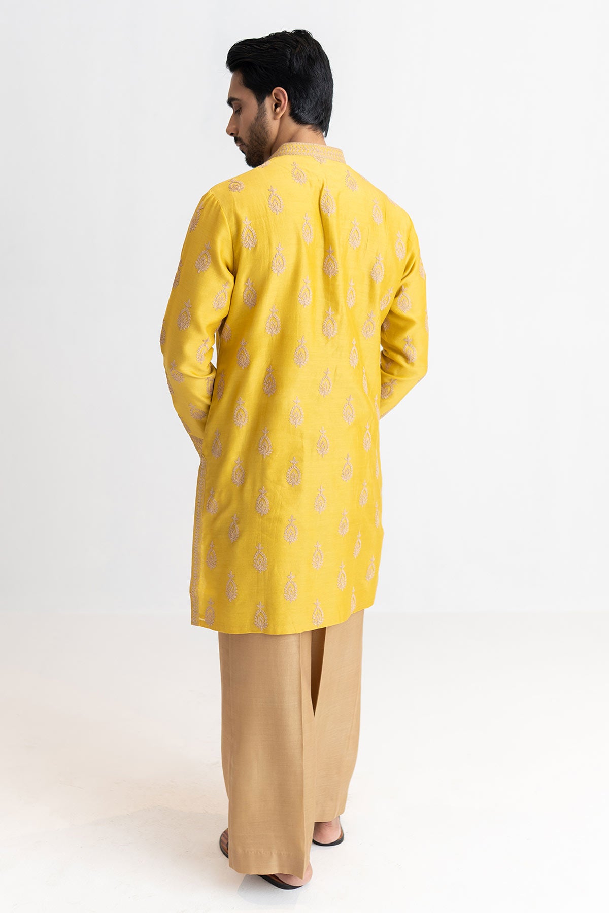 Mustard Dori Marodi Kurta Pants
