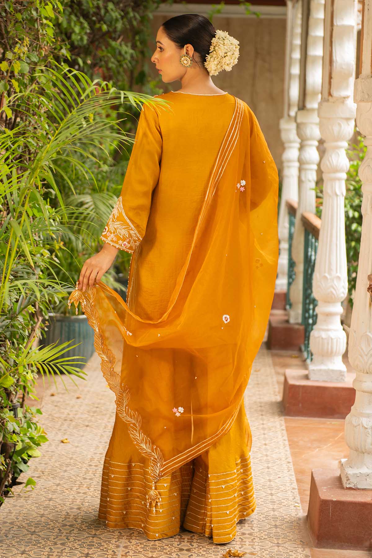 Mustard Straight Short Kurta Set