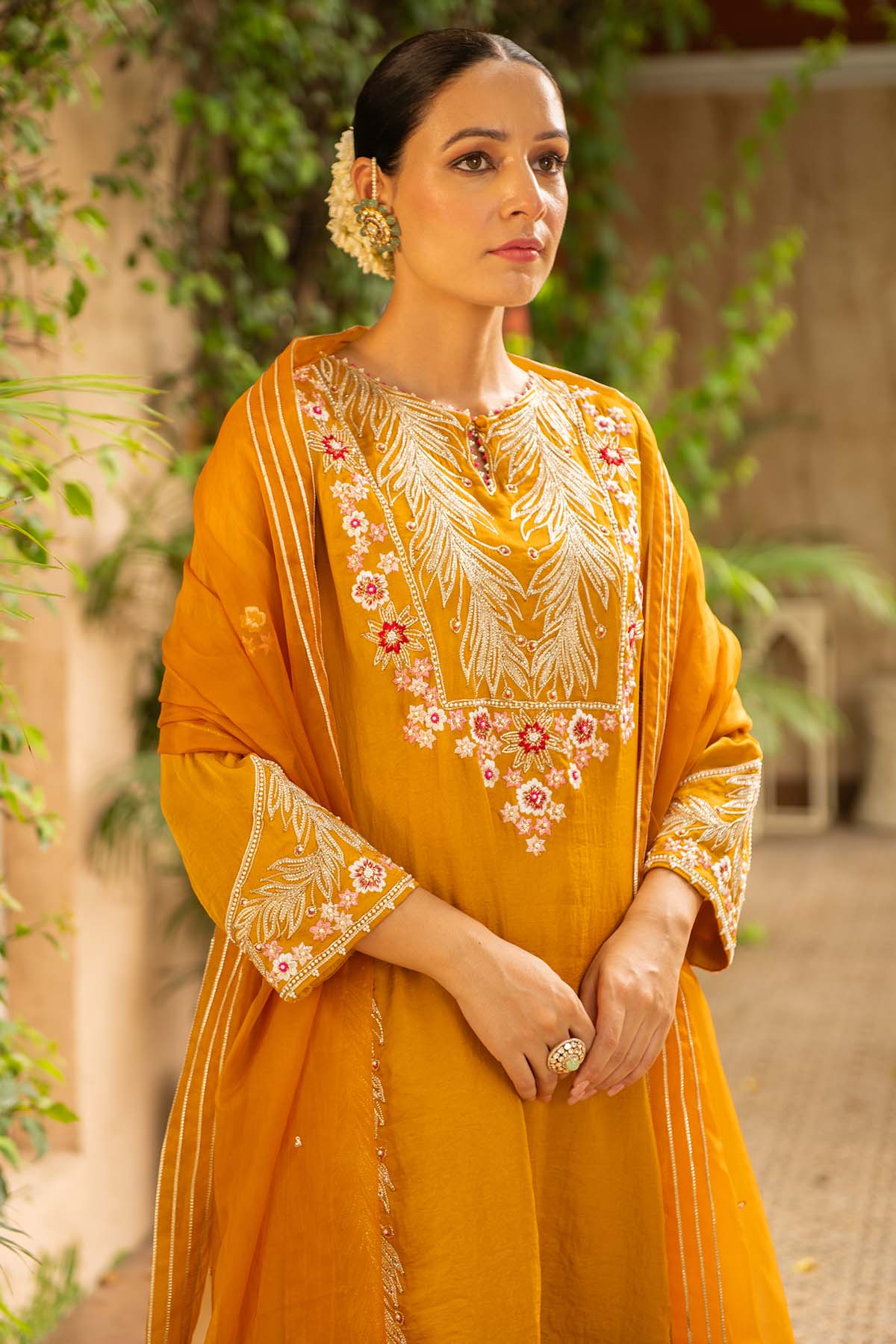 Mustard Straight Short Kurta Set