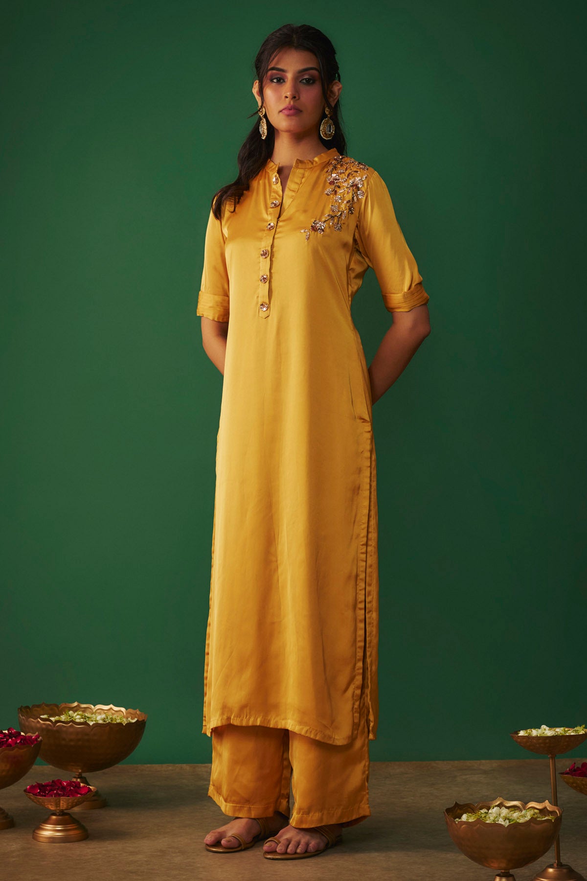 Mustard Yellow Milano Kurta Set