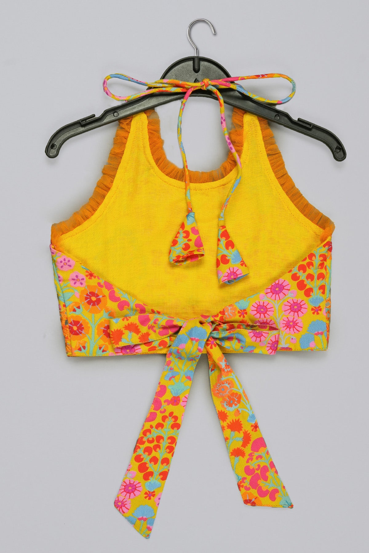 Mustard Floral Print Lehenga Set