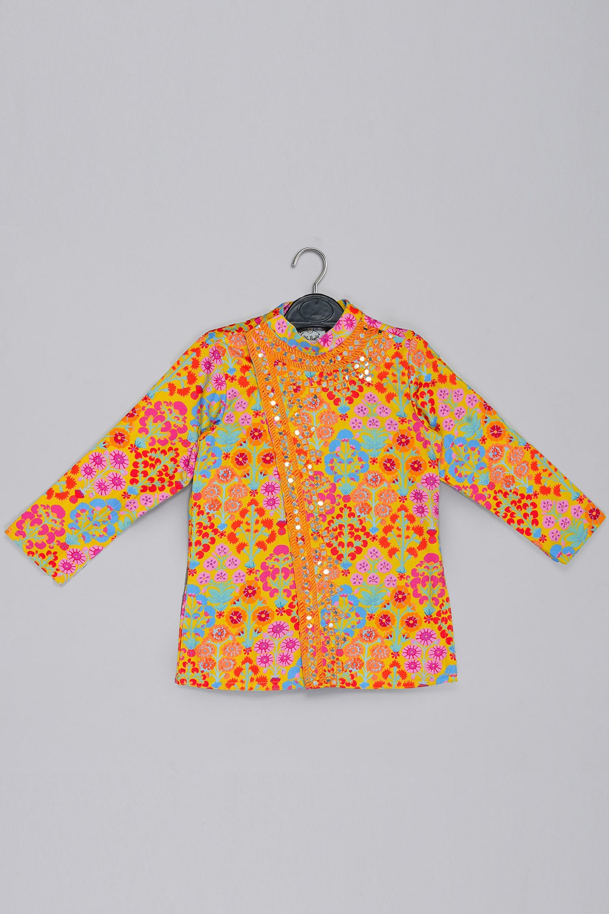 Mustard Floral Printed Kurta Set