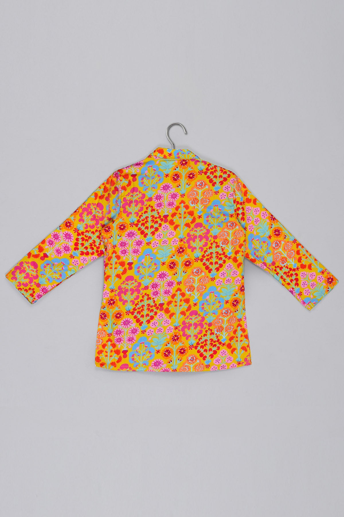 Mustard Floral Printed Kurta Set