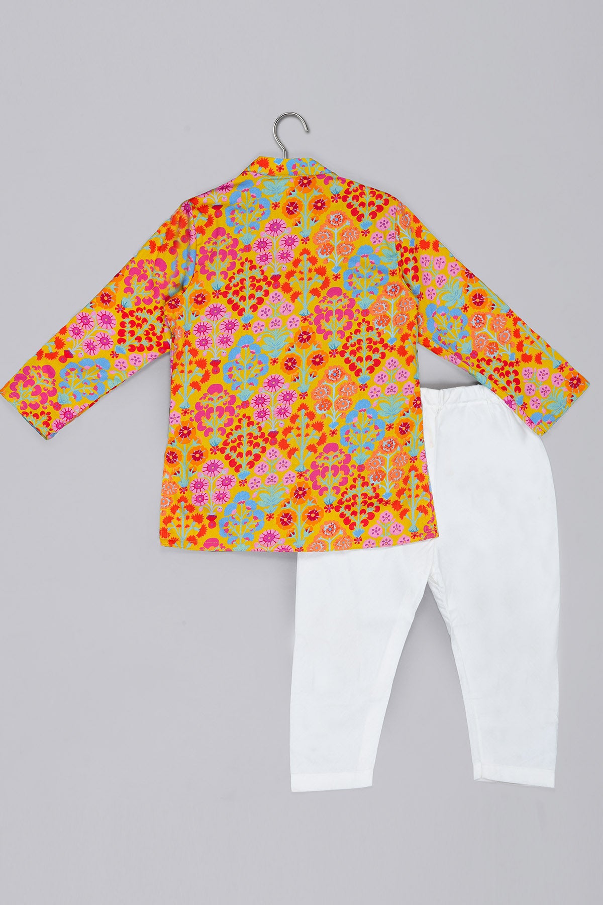 Mustard Floral Printed Kurta Set