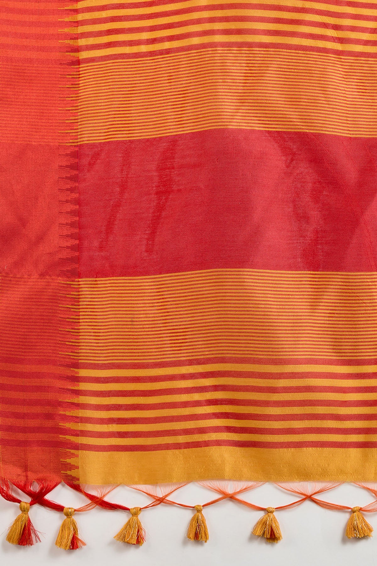 Mustard Raw Silk Thread Saree